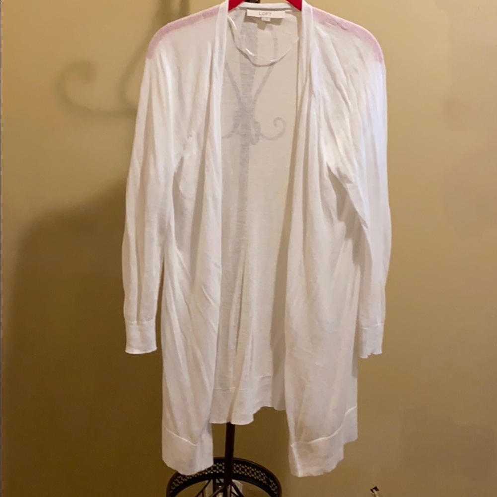 Sheer White Loft Cardigan